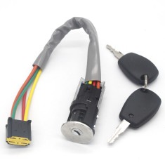 Contact pornire + 2 chei Dacia Logan I, Sandero I, 2004-2009, 487004353R, Compatibil foto