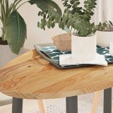 VidaXL Blat de masă maro deschis 100x50x2 cm lemn masiv de stejar oval