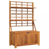 Cutie de depozitare cu spalier, 99x50x160 cm, lemn masiv acacia