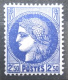 Franța 1938&ndash;1940 - Timbru Definitiv &bdquo;Ceres / Zeița Agriculturii / Tip Mazelin / 2.50 Franci&rdquo; -KV1