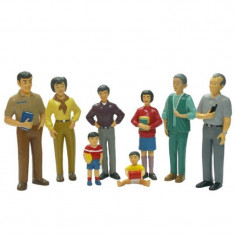 Figurine familie asiatica Miniland, 8 piese foto