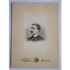 Fotografie Cabinet Atelier Romania Bucuresti Bucuresci Bucarest Korn - Bărbat cu mustață datat 1900