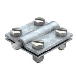 Legatura cruce Obo 5312655, conductor 8-10 mm - platbanda 30 mm, 60 x 60 mm, otel zincat