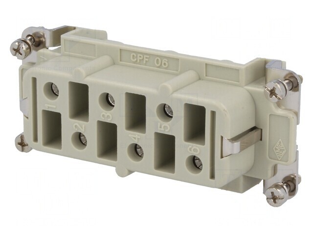 Conector HDC Mamă 6P 35A 400V/690V