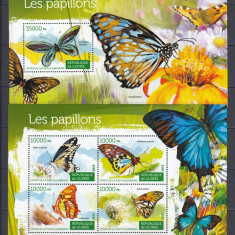 Guinea 2015 - FLUTURI - BL+KB - MNH