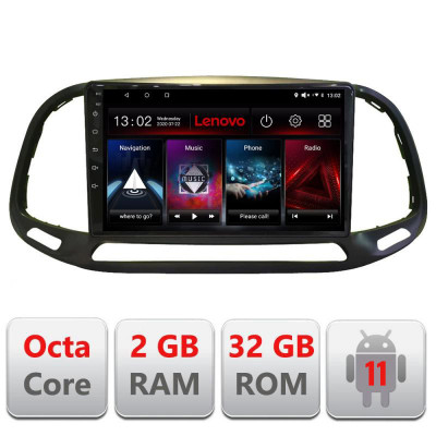 Navigatie dedicata Fiat Doblo 2015-2018 D-DOBLO15 Lenovo Octa Core cu Android Radio Bluetooth Internet GPS WIFI DSP 2+32 GB 4G CarStore Technology foto