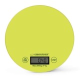 Cantar de Bucatarie cu Afisaj LCD, Capacitate 5 kg, Diametru 20cm, Culoare Verde