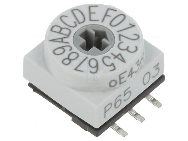 &Icirc;ntrerupător codificare HEX/BCD 16 poziții SMD 80m&Omega;