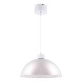 Cumpara ieftin Pendul sferic GoodHome Songor, alb, 1xE27, 42W, stil modern, sticlă/metal, &Oslash;28cm, reglabil, dormitor/living/hol