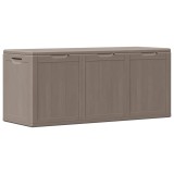 VidaXL Cutie de depozitare pentru grădină, maro, 270L, PP ratan