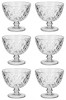 Set boluri, 6 piese, 300 ml, Sticla, Gri transparent
