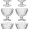 Set boluri, 6 piese, 300 ml, Sticla, Gri transparent