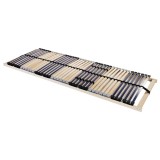 Bază cu lamele Manual Maro 90 x 190 cm Lemn și plastic