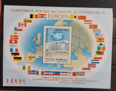 Romania 1983 - Colita C.S.C.E. MNH foto