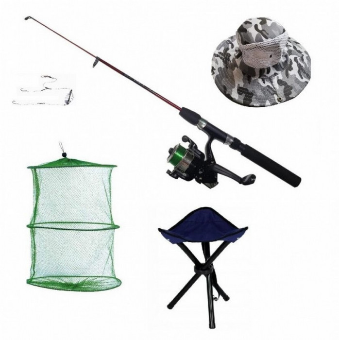 Set pescuit pentru copii lanseta,mulineta, scaun si accesorii
