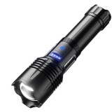 Lanterna LED BZRSH , din aluminiu, sursa Ultra-Bright, profesionala, focus ajustabil, acumulator inclus 26650, rezistenta la apa, incarcare USB, 1000