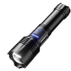 Lanterna LED BZRSH , din aluminiu, sursa Ultra-Bright, profesionala, focus ajustabil, acumulator inclus 26650, rezistenta la apa, incarcare USB, 1000