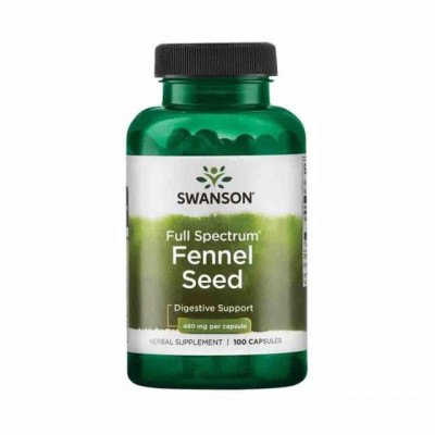 Full Spectrum Fennel Seed (Seminte de Fenicul) 480 miligrame 100 capsule Swanson foto