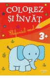 Elefantul vesel. Colorez si invat