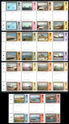 Falkland Dep 1980, Mi #78-92 I**, harta, fauna, vapoare, MNH! Cota 66 &amp;euro;! foto