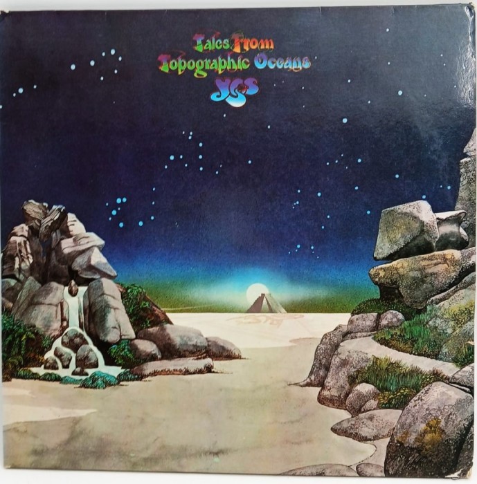 Yes &lrm;&ndash; Tales From Topographic Oceans NM / VG+ dublu vinil 2 LP discuri rock progresiv Atlantic Germania 1977 gatefold