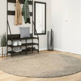 Covor ISTAN, cu fire &icirc;nalte, aspect lucios, bej, &Oslash; 200 cm