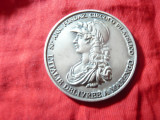 Medalie Zeita Atena - 200 Ani Batalia Marengo Napoleon I ,metal argintat ,d=5cm, Europa