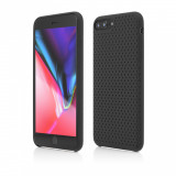 Husa Vetter pentru iPhone 8 Plus, 7 Plus, Clip-On Silk Dot Design, Negru