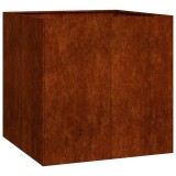 vidaXL Jardinieră Rusty 80x80x80 cm Oțel pentru intemperii 860786