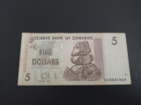 Bancnota 5 Dolari Zimbabwe