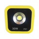 Proiector LED 30W Alb Rece 220V Rama Galbena