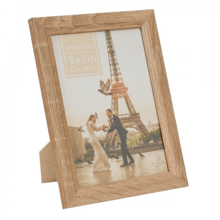 Ramă Foto Lemn, Sculptată, Maro, 13x18cm, Poziție Verticală/Orizontală