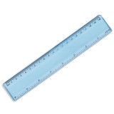 Riglă Clasică, Albastru, 20cm, Plastic, Transparentă