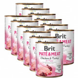 Cumpara ieftin Conservă Brit Pat&eacute; &amp;amp; Meat PUPPY, 12 x 800 g