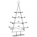 Cumpara ieftin Brad de Craciun din metal pentru decor, negru, 140 cm