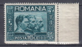 ROMANIA 1932 LP 92 EFIGIA CELOR TREI REGI SERIE MNH, Nestampilat