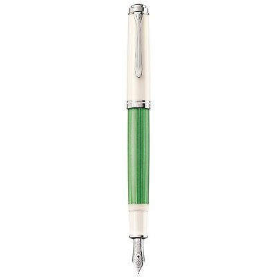 STILOU SOUVERAN M605 PENITA M CORP GREEN-WHITE ACCESORII PLACATE CU ARGINT