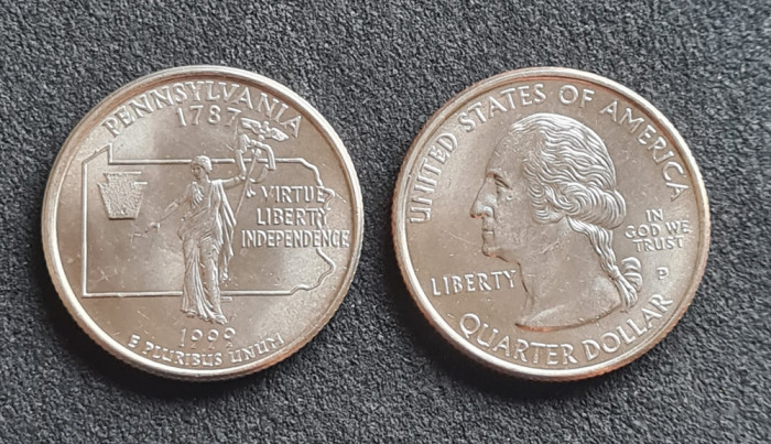SUA Quarter dollar 1999 P Pennsylvania aUNC