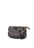 Pierre Cardin, Geanta crossbody de piele ecologica cu 2 compartimente Novara Chic, Gri carbune