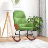Cumpara ieftin Scaun balansoar, verde deschis, catifea
