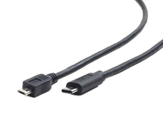 Cablu USB2.0 B micro mufa USB type C mufa 1.8m negru GEMBIRD CCP-USB2-MBMCM-6