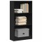 Gossi biblioteca, negru, 60x24x109 cm, lemn prelucrat