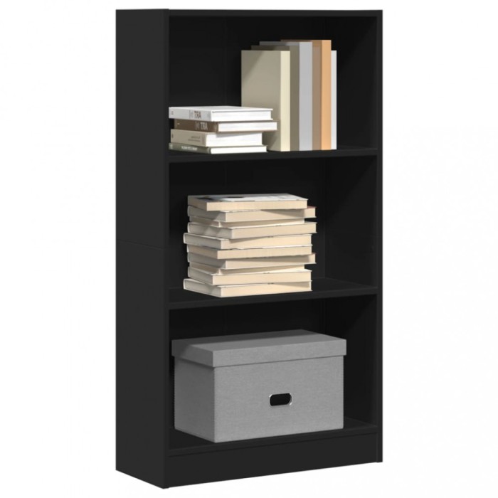 vidaXL Bibliotecă, negru, 60x24x109 cm, lemn prelucrat 857804