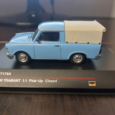 Macheta TRABANT 1.1 PICK UP CU PRELATA 1990 - Ist Models, scara 1/43, noua.