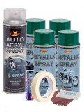 Kit complet reparatie si vopsire jante culoare Verde Metalizat, V4 AVX-KVJ-VV4