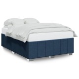 Cumpara ieftin Cadru de pat fara saltea, albastru, 140x200 cm, textil