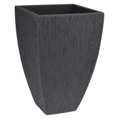 ProGarden Ghiveci de flori cu nervuri, antracit, 60 cm foto
