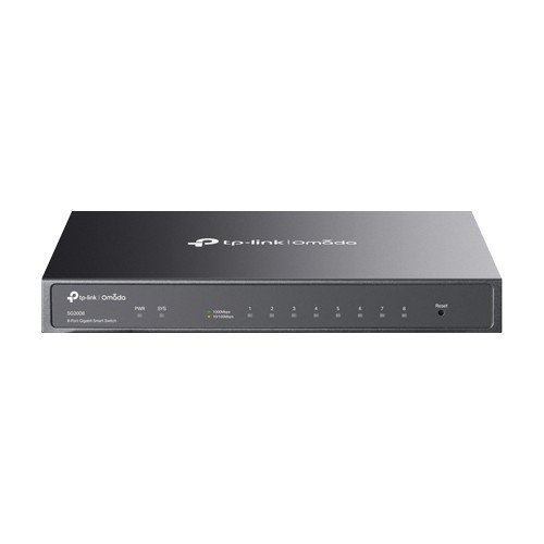 Switch 8 porturi RJ45 Gigabit, L2 Management, 1U - TP-Link Omada SG2008 SafetyGuard Surveillance