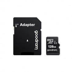 Card de memorie MicroSDXC + Adaptor SD, GOODRAM M1AA-1280R12, 128 GB, Memorie interna USH-I SmartElectro IntelligentHouse