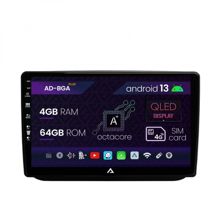 Navigatie Skoda Fabia (2007-2014), Android 13, A-Octacore 4GB RAM + 64GB ROM, 10.1 Inch - AD-BGA10004+AD-BGRKIT046